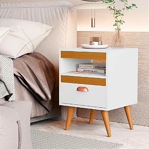 MESA CABECEIRA RETRÔ COR BRANCA