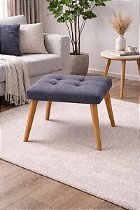 Banqueta retrô luxo cor cinza