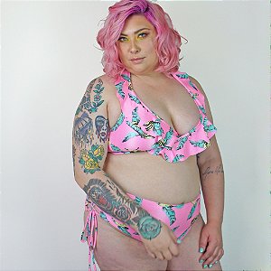 Top Biquíni Plus Size Babados Bananinha