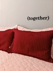 Together - palavra decorativa Letreiro em MDF relevo quarto sala casa