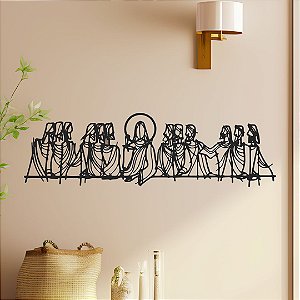 Santa Ceia - Modelo 2 Grande- Desenho Decorativo MDF Relevo para Parede Casa Sala