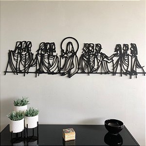 Santa Ceia em Acrilico com Relevo | Painel Decorativo de Parede para Sala/Casa