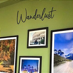 Wanderlust - Letreiro Decorativo em MDF relevo quarto sala casa