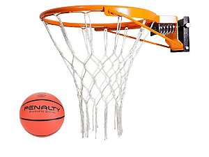 Aro de Basquete Medida Oficial C/ Molas e Rede + Bola