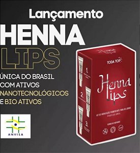 Henna Lips Toda Top Vermelho Morango