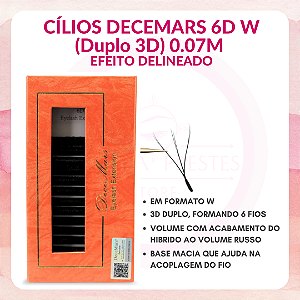 Cílios Decemars 6D W 0.07M - Mix 8/12