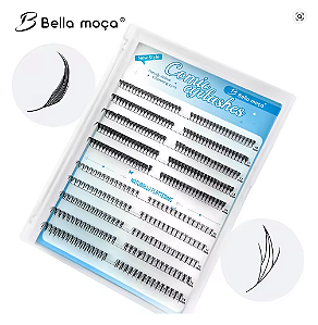 Cílios Bella Moça Anime Mangá PENA E PENA LEVE 0.07D Mix  10 -14mm