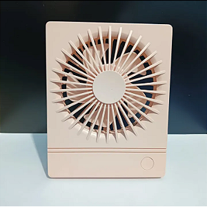 Mini Ventilador Recarregável Quadrado - Rosa