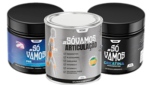 Combo #SóVamos - 01 Creatina pura 300g + 01 Pré-treino 150g + 01 Articulação 150g