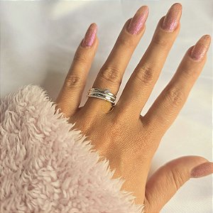 Par de aliança em Prata 925 + Gravação (COD-91)