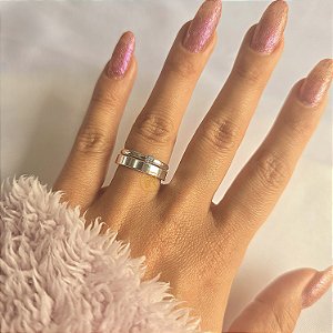 Par de aliança 4mm em Prata 925 Lisa + Gravação (COD-10)