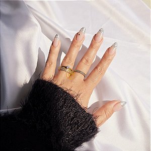 Par de aliança 4mm Banhada a ouro 18k Diamantada com Friso + Gravação (COD-42)