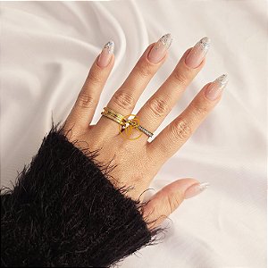 Par de aliança 6mm Banhada a ouro 18k com friso no meio + Gravação (COD-0043)