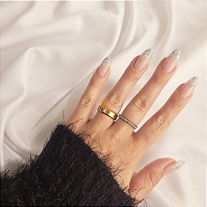 Par de aliança 6mm Banhada a ouro 18k Lisa Chanfrada + Gravação (COD-106)