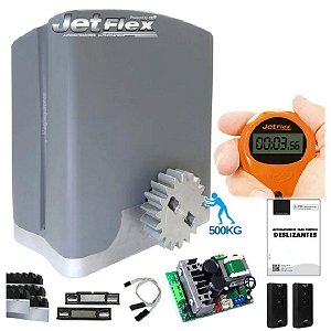 Kit Motor Rápido Portão Eletrônico Deslizante 1/4 Rio Jetflex 500kg Ppa