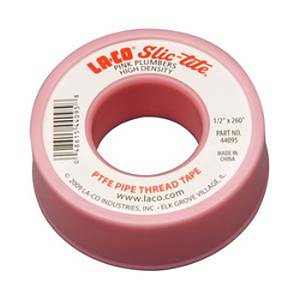 Fita Veda Rosca com Teflon SLIC TITE cor Rosa 12mm X 6,6M