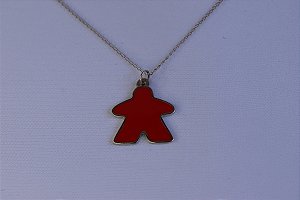 Colar Meeple Vermelho