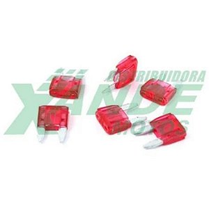 FUSIVEL ENCAIXE MINI 10 AMPERES CBX 250 / TITAN 150 (VERMELHO) SMART FOX