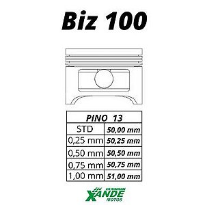 PISTAO KIT BIZ 100 / DREAM / SUNDOWN WEB SMART FOX  STD