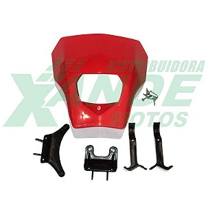 CARENAGEM FAROL CRF 230 / CRF 250F COM ADAPTADORES AMX VERMELHO