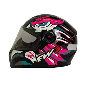 CAPACETE FW3 GTN EAGLE ROSA C/ AZUL 56