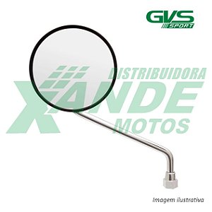 RETROVISOR [DIREITO] DT 180-200 / XTZ 125 PRETO C/HASTE CROMADA GVS