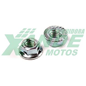 PORCA SEXT M8 COM FLANGE - PRISIONEIRO DA COROA BIZ 100-125 TRILHA