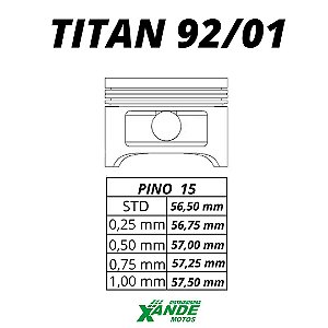 PISTAO KIT TITAN 125 1992-2001 VINI 2,00