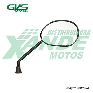 RETROVISOR [ESQUERDO] BIZ 125 / NXR BROS 2009 EM DIANTE PRETO GVS