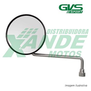 RETROVISOR [ESQUERDO] DT 180-200 / XTZ 125 PRETO C/HASTE CROMADA 90° GVS