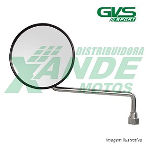 RETROVISOR [DIREITO] DT 180-200 / XTZ 125 PRETO C/HASTE CROMADA 90° GVS