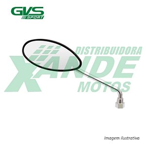 RETROVISOR [DIREITO] TIAZINHA PRETO C/HASTE CROMADA GVS -OFERTA-