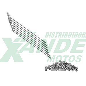 RAIO TRAS NX 150-200 / XR 200 / XLR 125 / AGRALE (ARO 18) 4MM CROMADO ALLEN