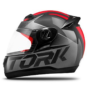 CAPACETE PRO TORK EVOLUTION 788 G7 PRO PRETO FOSCO C/ VERMELHO 60