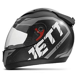 CAPACETE PRO TORK JETT EVO LINE PRETO FOSCO C/ CINZA 58