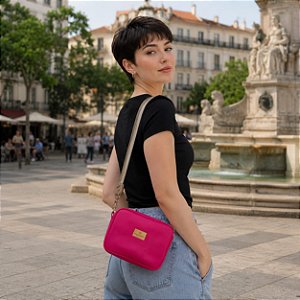 Shoulder Bag em Silicone Rosa