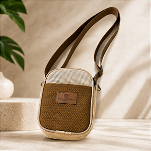 Mini Bag - Milano Luxo Bege com Tela Off White