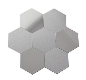 EPLAL1017GM - Pastilha Adesiva Hexagone GG Inox - UNIDADE