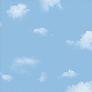 Papel de Parede Nuvens Azul - Yo2