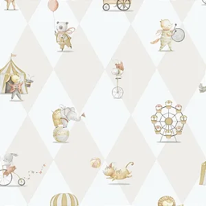 Papel de Parede Circo Cinza - Enz
