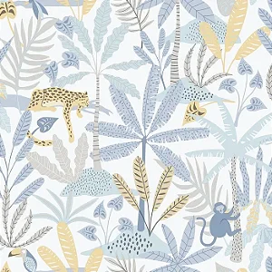 Papel de Parede Selva Azul - Enz