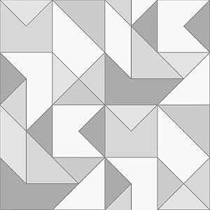 Papel de Parede Geométrico Cinza e Branco Contemporâneo