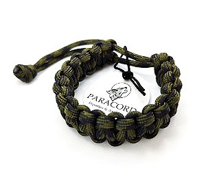 Bracelete Ajustável Olive Drab - Kit com 5