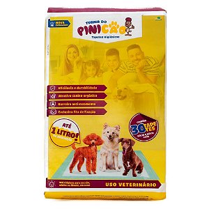 TAPETE HIGIÊNICO C/ 30 UNIDADES PARA PET DA TURMA DO PINICÃO 60CM X 60CM
