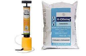 Polvilhadeira + K-othrine Pó 1kg (KIT) - combate a pragas