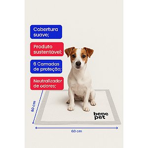TAPETE SLIM HIGIÊNICO 60X60 BENEPET SUPER ABSORVENTE