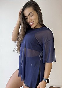 Blusa Tule | Azul Marinho