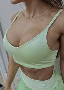 Top Alcinha Costa Nua Lycra - Menta | Line