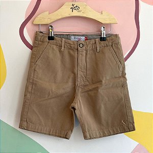 Bermuda Reserva Infantil Masc  Casual Sarja Caqui
