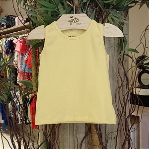Blusa Regata Fakini Infantil Fem Basica Amarelo